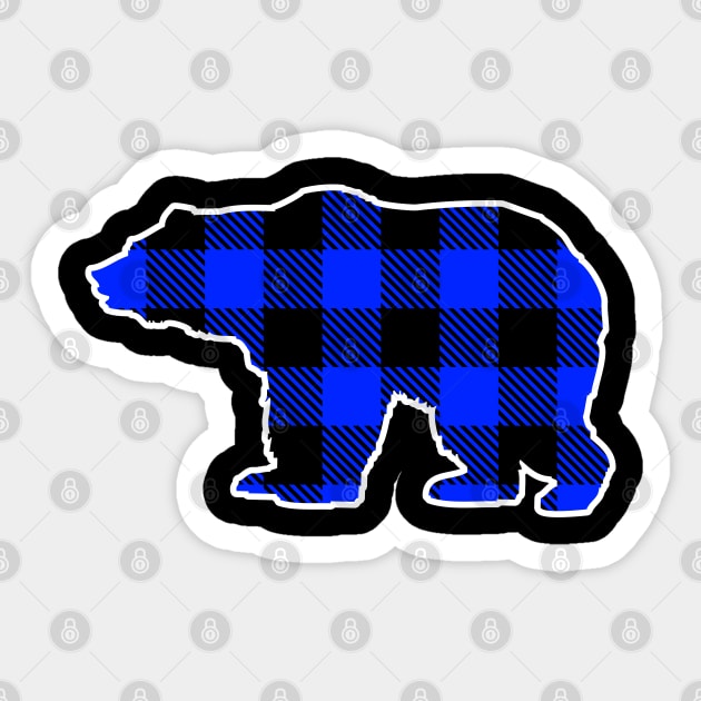 Buffalo Blue Plaid Pattern Christmas Pajama Funny Gift Sticker by norhan2000